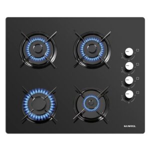 Kumtel KO-40 TSHDF Oval Kenarlı Siyah Cam Set Üstü Ocak