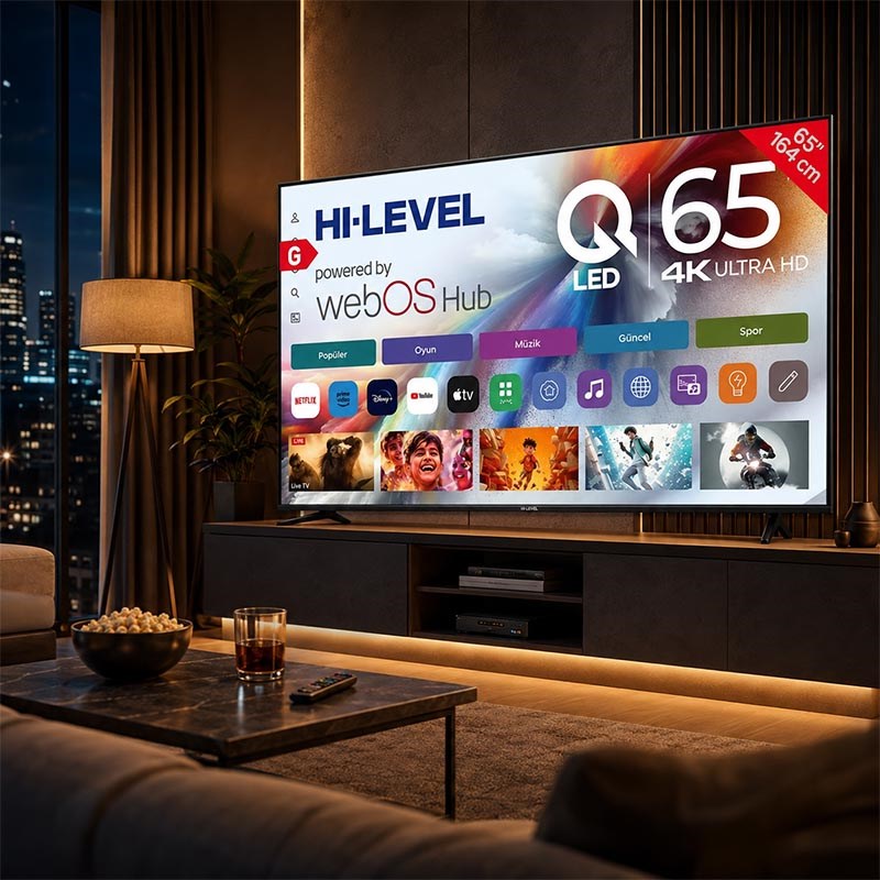 Hi-Level HL65QMN252 65 inç 164 Ekran 4K Ultra HD Webos QLED TV - Görsel 2