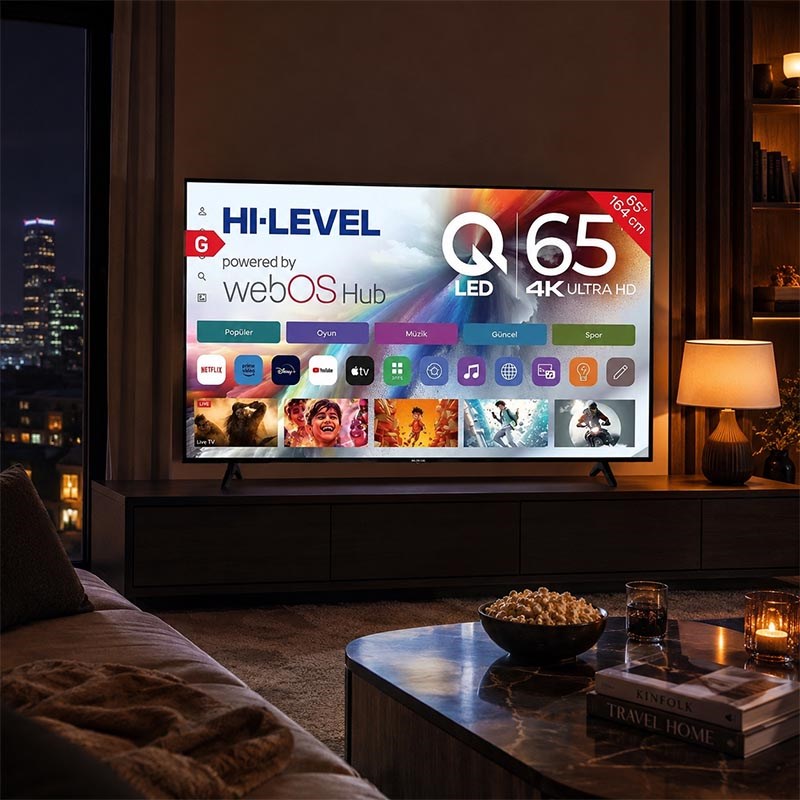 Hi-Level HL65QMN252 65 inç 164 Ekran 4K Ultra HD Webos QLED TV - Görsel 4