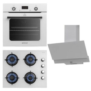 İtimat 3'lü Ankastre Set AF550 1530 DV8030 Dijital Turbo Fırın Cam Ocak Davlumbaz
