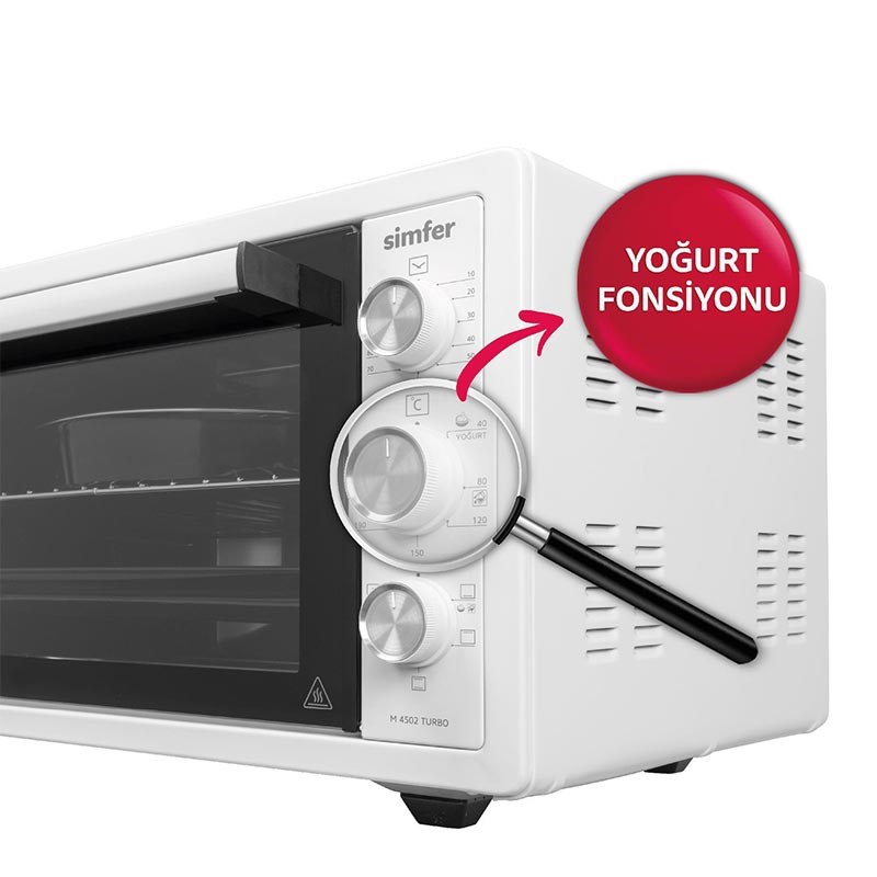 Simfer 4502 45 lt Beyaz Midi Fırın - Görsel 5