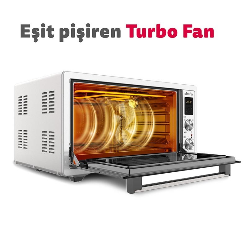 Simfer 4502 45 lt Beyaz Midi Fırın - Görsel 6