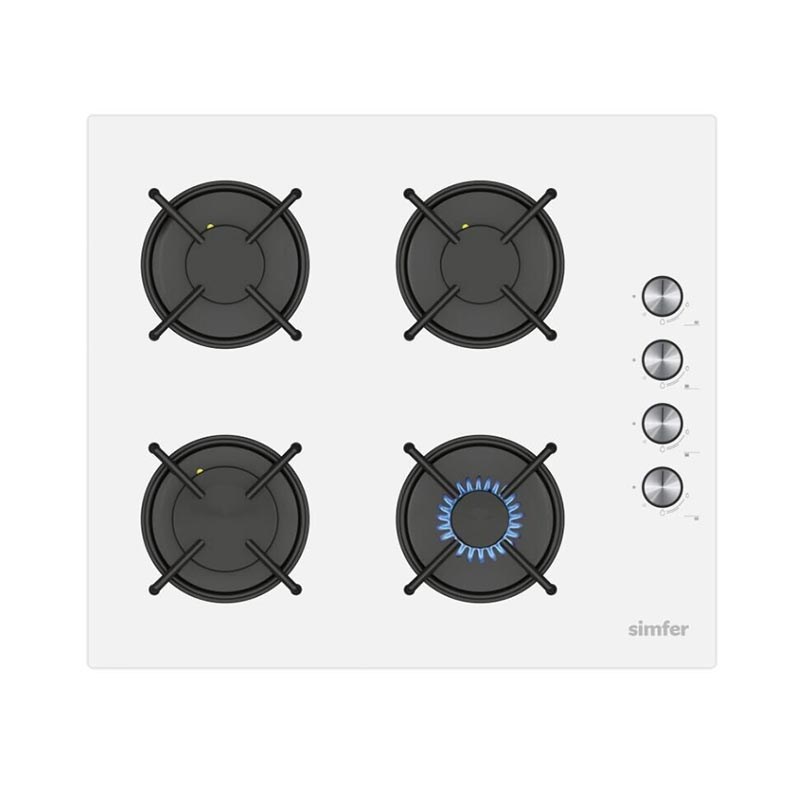 Simfer 3'lü Beyaz Cam Ankastre Set SB8202 3048 NG Turbo Fırın Ocak Davlumbaz - Görsel 3