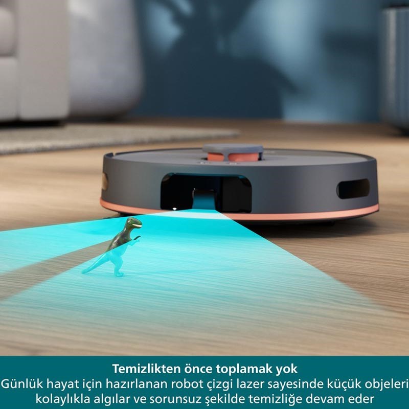 Philips HomeRun 5000 Serisi XU5100/10 Siyah Çöp İstasyonlu Akıllı Robot Süpürge - Görsel 5