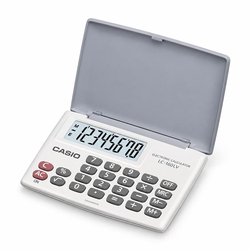Casio LC-160LV-WE Cep Tipi Hesap Makinesi - Görsel 3